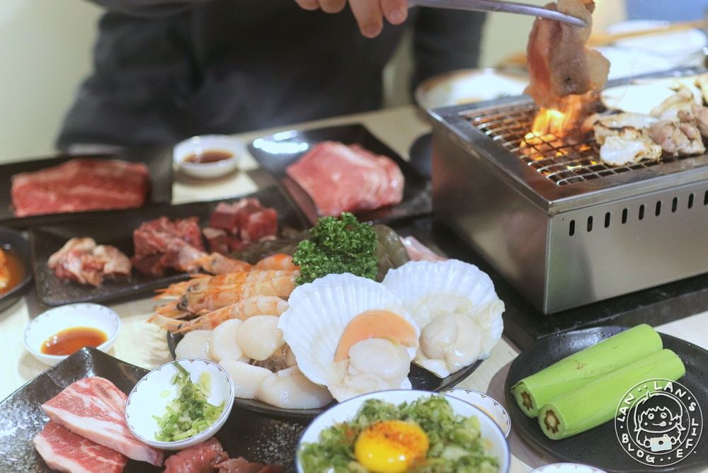 新莊燒肉吃到飽 【哈肉燒肉 Hallo yakiniku】超大扇貝 去殼天使紅蝦 生食干貝通通吃到飽